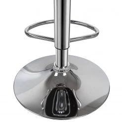 Kayoom Chaises de bar Midnight II (lot de 2) - Imitation cuir / Métal - Chrome - Blanc -Meubles de salle à manger Soldes Magasin 1000214197 200529 06043900153 DETAILS P000000001000214197