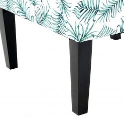 Kayoom Chaises capitonnées Indira I - Tissu / Hêtre massif - Noir / Vert et blanc -Meubles de salle à manger Soldes Magasin 1000214215 200529 06061800279 DETAILS P000000001000214215