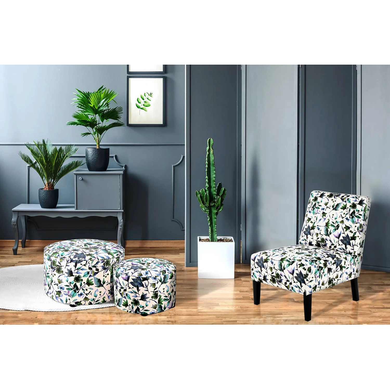 Kayoom Chaises capitonnées Indira IV - Tissu / Hêtre massif - Noir / Vert et blanc 2 Kayoom Chaises capitonnées Indira IV - Tissu / Hêtre massif - Noir / Vert et blanc – Image 2