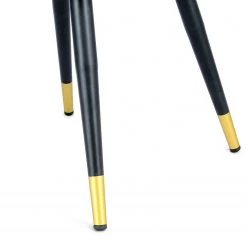 Kayoom Chaise à accoudoirs Amino - Velours / Acier - Gris / Doré -Meubles de salle à manger Soldes Magasin 1000214226 200529 06073300373 DETAILS P000000001000214226