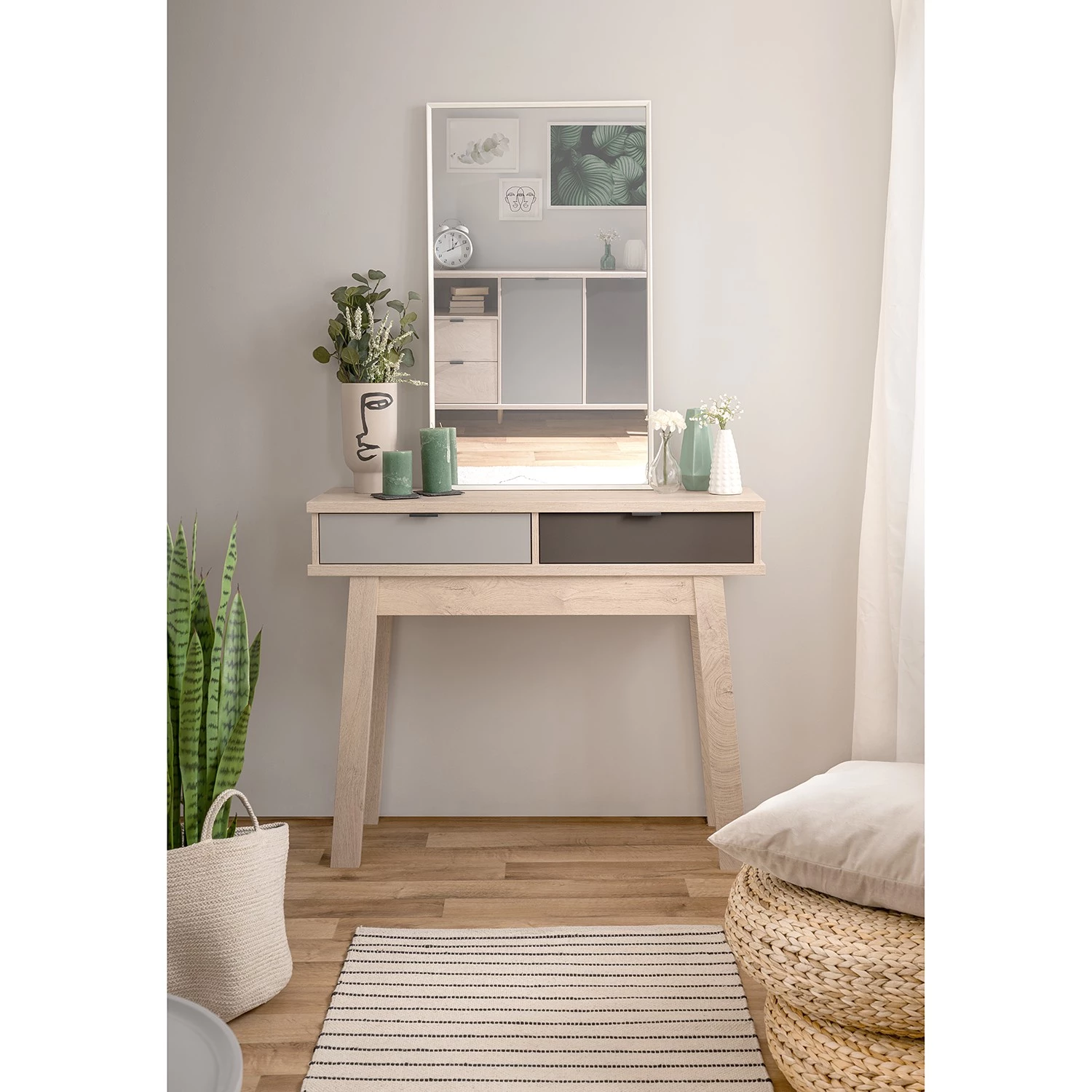 Mørteens Console Elysian - Gris / Imitation chêne 3 Mørteens Console Elysian - Gris / Imitation chêne – Image 3