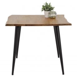 Norrwood Table Auberry - Acacia massif / Acier - Acacia / Noir mat - Largeur : 90 cm -Meubles de salle à manger Soldes Magasin 1000214909 200604 14163100003 DETAILS P000000001000214909
