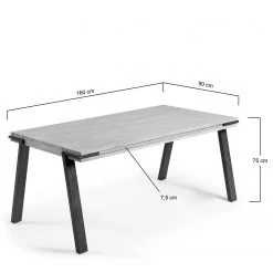Norrwood Table Dades - Acacia massif / Acier - Acacia / Noir 9 Norrwood Table Dades - Acacia massif / Acier - Acacia / Noir -Meubles de salle à manger Soldes Magasin 1000214917 200608 06165400039 SKETCH DETAILS P000000001000214917 sketch