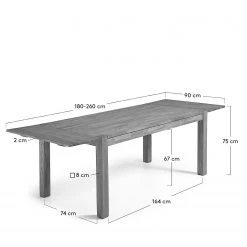 Ars Natura Table Cawood - Chêne massif - Chêne - 180 x 90 cm -Meubles de salle à manger Soldes Magasin 1000214919 200608 06171000058 SKETCH DETAILS P000000001000214919 sketch