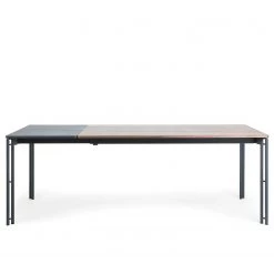 Norrwood Table Montels - Partiellement en noyer massif / Acier - Noyer / Noir -Meubles de salle à manger Soldes Magasin 1000214935 200608 06190100193 DETAILS P000000001000214935