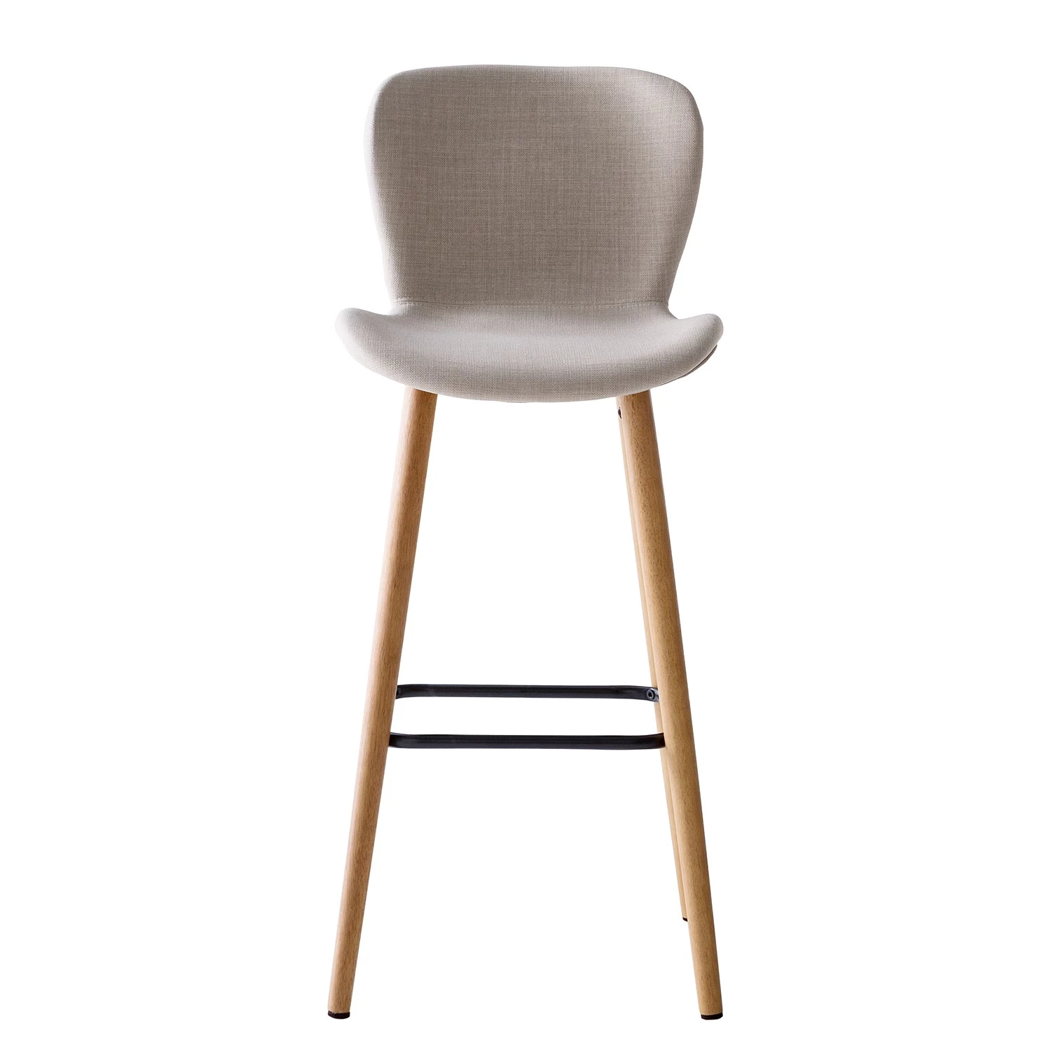 Mørteens Chaises de bar Livaras (lot de 2) - Hévéa massif - Hévéa - Tissu Radis: Crème 3 Mørteens Chaises de bar Livaras (lot de 2) - Hévéa massif - Hévéa - Tissu Radis: Crème – Image 3