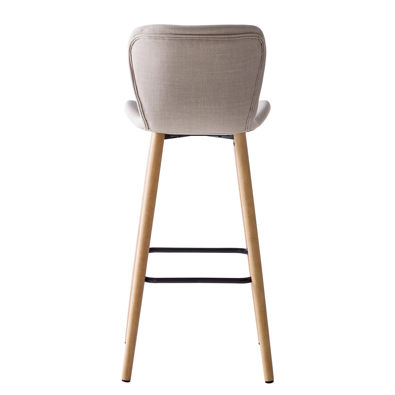 Mørteens Chaises de bar Livaras (lot de 2) - Hévéa massif - Hévéa - Tissu Radis: Crème 5 Mørteens Chaises de bar Livaras (lot de 2) - Hévéa massif - Hévéa - Tissu Radis: Crème – Image 5