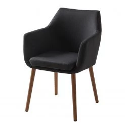Mørteens Chaises à accoudoirs Nicholas XXL - Tissu Cors: Anthracite - 1 chaise