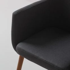 Mørteens Chaises à accoudoirs Nicholas XXL - Tissu Cors: Anthracite - 1 chaise -Meubles de salle à manger Soldes Magasin 1000215111 210115 06103900006 DETAILS P000000001000215111