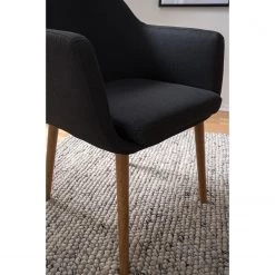 Mørteens Chaises à accoudoirs Nicholas XXL - Tissu Cors: Anthracite - 1 chaise -Meubles de salle à manger Soldes Magasin 1000215111 210126 12583300003 DETAILS P000000001000215111