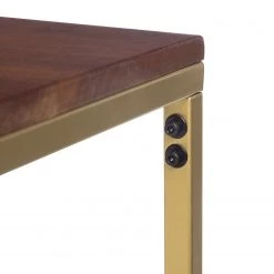 Jack & Alice Table Loga - Acacia massif / Fer - Acacia / Doré -Meubles de salle à manger Soldes Magasin 1000215561 210420 11083200023 DETAILS P000000001000215561