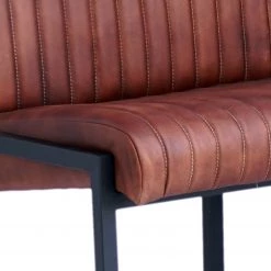 Ars manufacti Banquette Wylie - Cuir / Fer - Marron vintage / Noir -Meubles de salle à manger Soldes Magasin 1000215577 210409 14584100017 DETAILS P000000001000215577