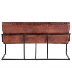 Ars manufacti Banquette Wylie - Cuir / Fer - Marron vintage / Noir -Meubles de salle à manger Soldes Magasin 1000215577 210420 11083200045 DETAILS P000000001000215577