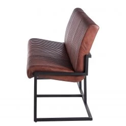 Ars manufacti Banquette Wylie - Cuir / Fer - Marron vintage / Noir -Meubles de salle à manger Soldes Magasin 1000215577 210420 11083200047 DETAILS P000000001000215577