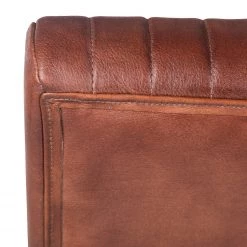 Ars manufacti Banquette Wylie - Cuir / Fer - Marron vintage / Noir -Meubles de salle à manger Soldes Magasin 1000215577 210420 11083200051 DETAILS P000000001000215577