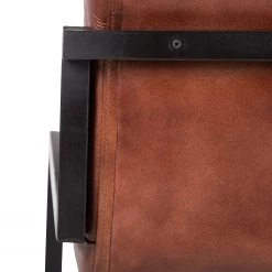 Ars manufacti Banquette Wylie - Cuir / Fer - Marron vintage / Noir -Meubles de salle à manger Soldes Magasin 1000215577 210420 11083200052 DETAILS P000000001000215577