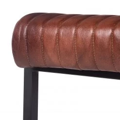 Ars manufacti Banquette Wylie - Cuir / Fer - Marron vintage / Noir -Meubles de salle à manger Soldes Magasin 1000215577 210420 11083200057 DETAILS P000000001000215577