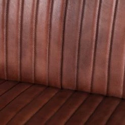 Ars manufacti Banquette Wylie - Cuir / Fer - Marron vintage / Noir -Meubles de salle à manger Soldes Magasin 1000215577 210420 11083200060 DETAILS P000000001000215577