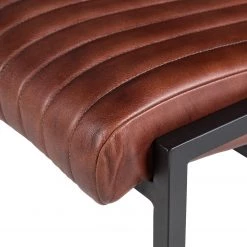 Ars manufacti Banquette Wylie - Cuir / Fer - Marron vintage / Noir -Meubles de salle à manger Soldes Magasin 1000215577 210420 11083200062 DETAILS P000000001000215577