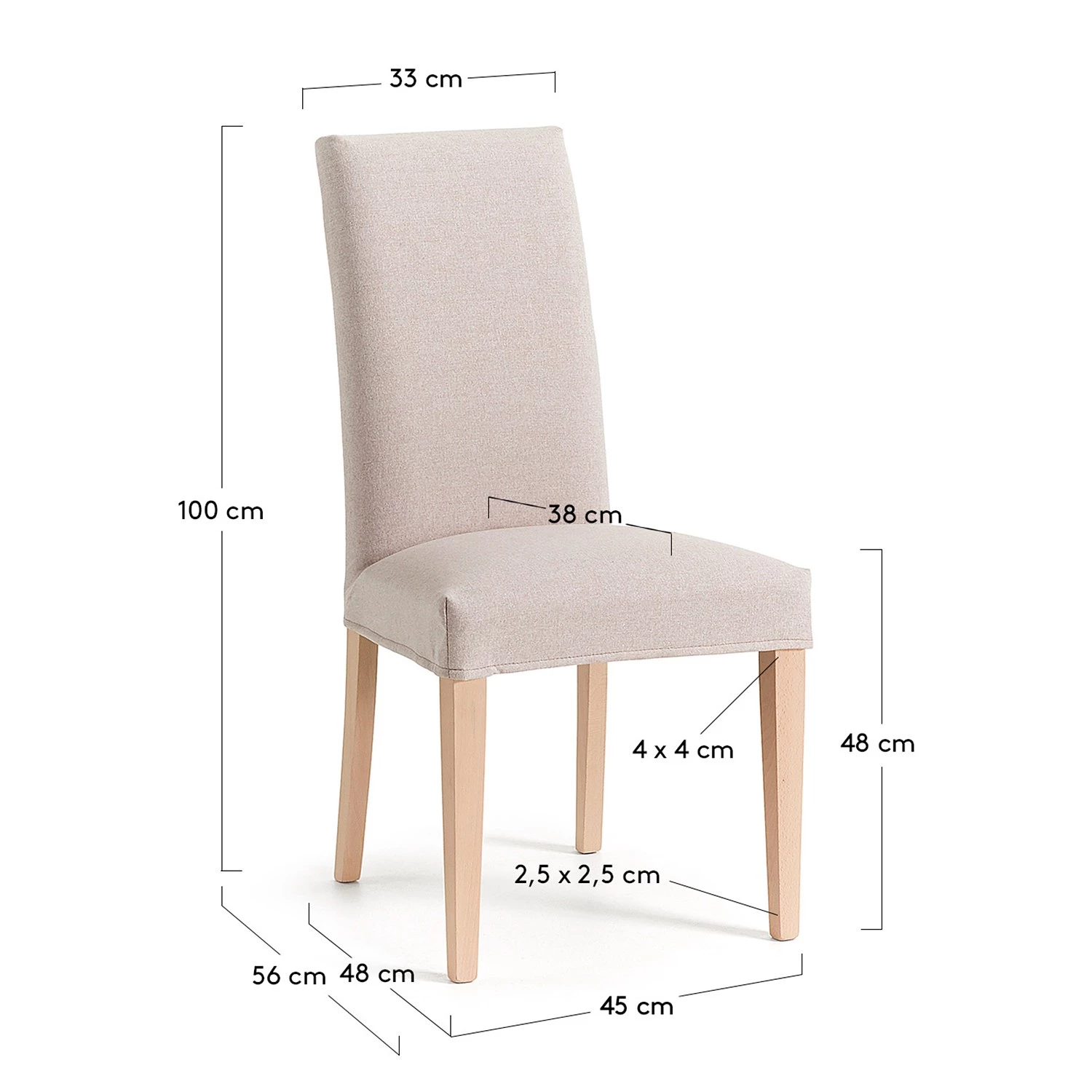 Maison Belfort Chaises capitonnées Ellerby I (lot de 2) - Tissu / Hêtre massif - Hêtre - Beige 7 Maison Belfort Chaises capitonnées Ellerby I (lot de 2) - Tissu / Hêtre massif - Hêtre - Beige – Image 7