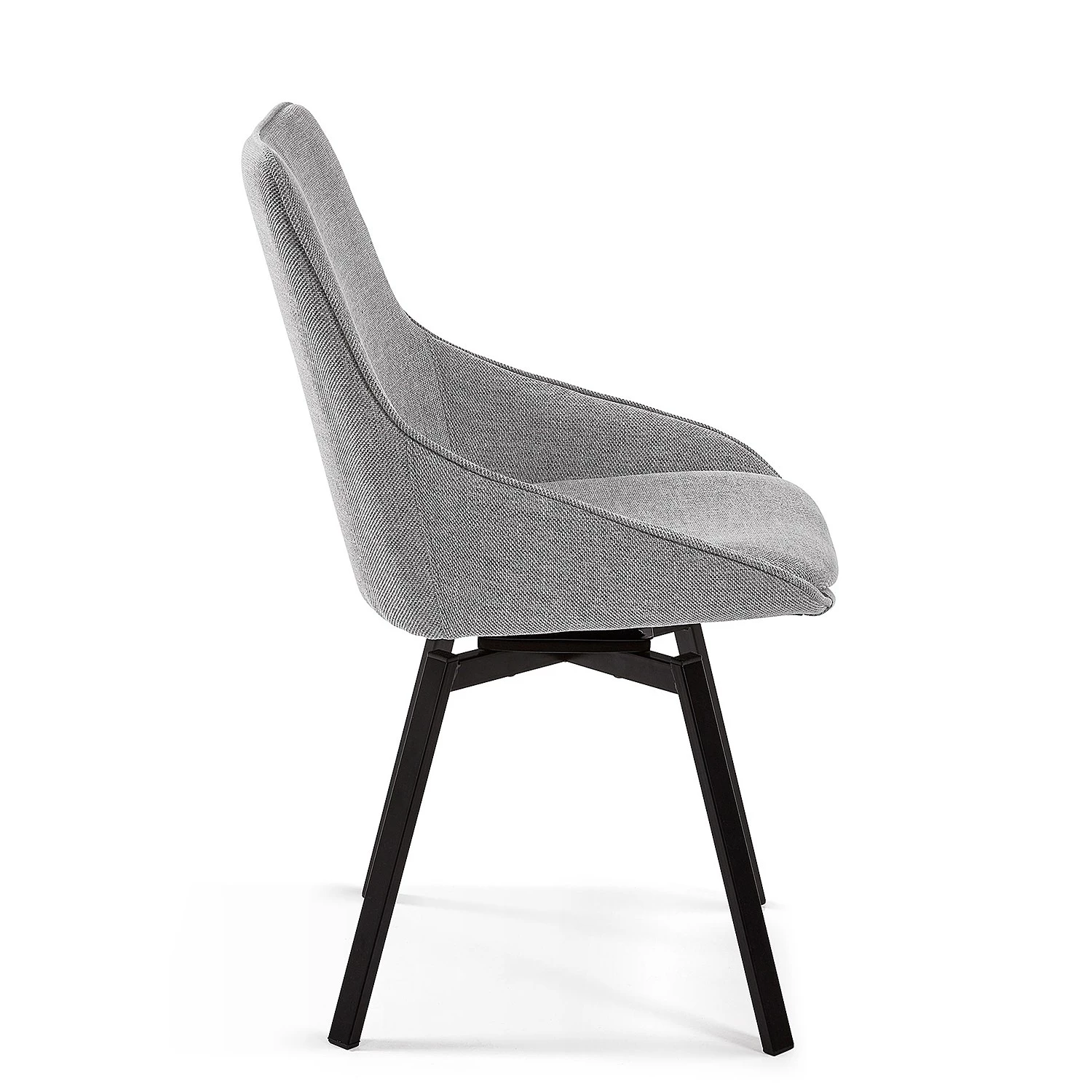 Loftscape Chaises capitonnées Hadley (lot de 2) - Tissu / Acier - Noir - Gris 2 Loftscape Chaises capitonnées Hadley (lot de 2) - Tissu / Acier - Noir - Gris – Image 2