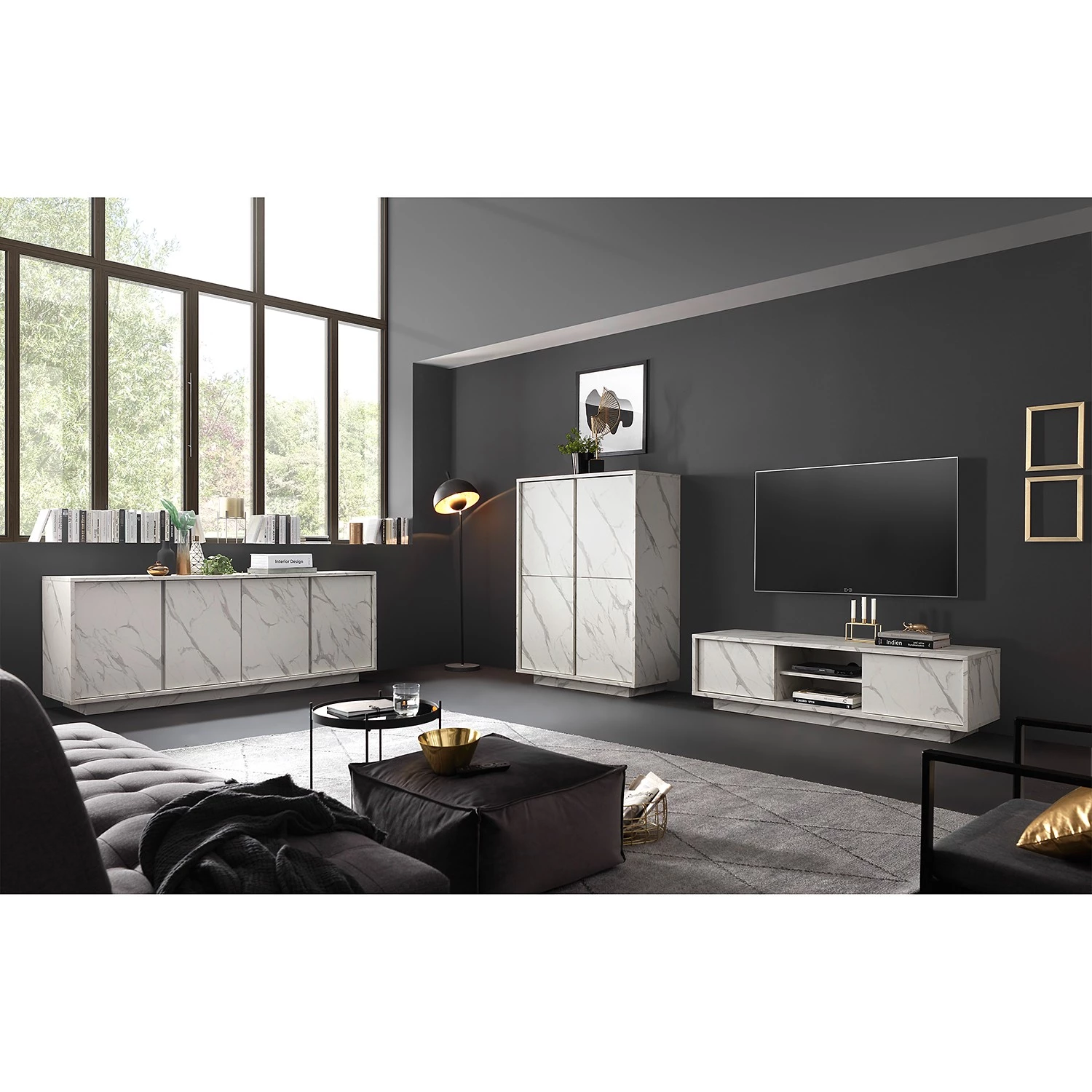 LC Spa Buffet haut Carrara - Imitation marbre blanc 4 LC Spa Buffet haut Carrara - Imitation marbre blanc – Image 4