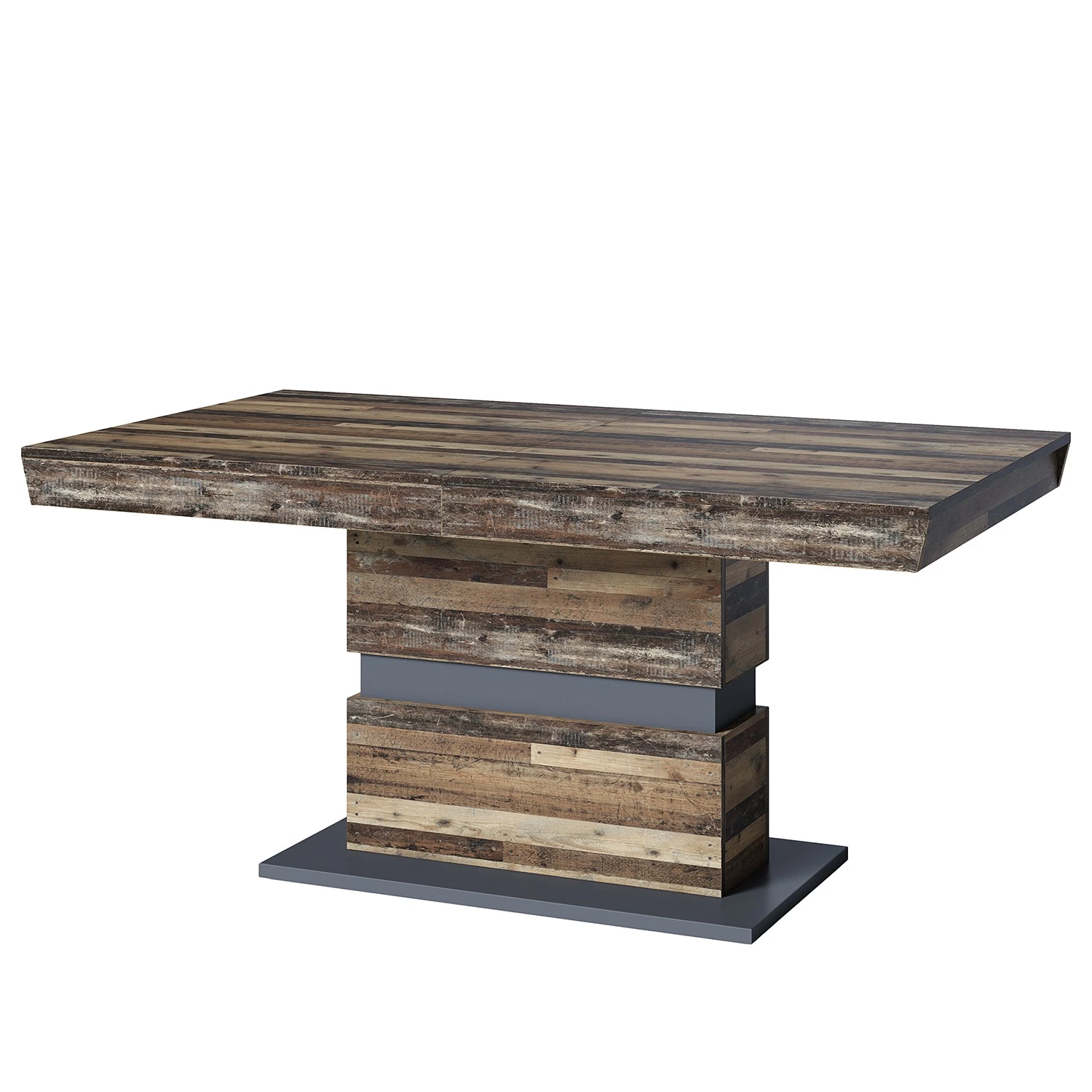 Loftscape Table Marlton - (extensible) - Imitation bois ancien 1 Loftscape Table Marlton - (extensible) - Imitation bois ancien