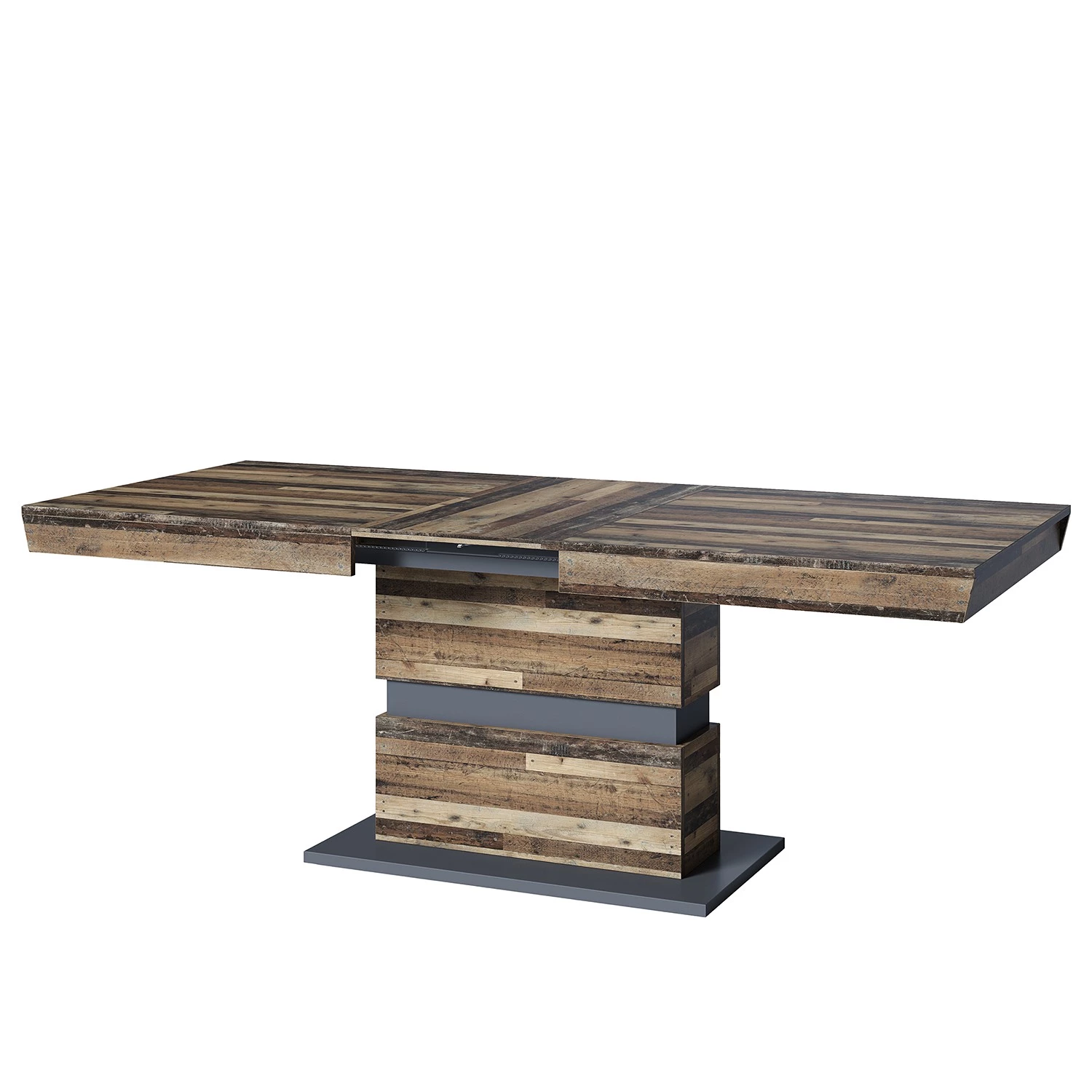 Loftscape Table Marlton - (extensible) - Imitation bois ancien 3 Loftscape Table Marlton - (extensible) - Imitation bois ancien – Image 3