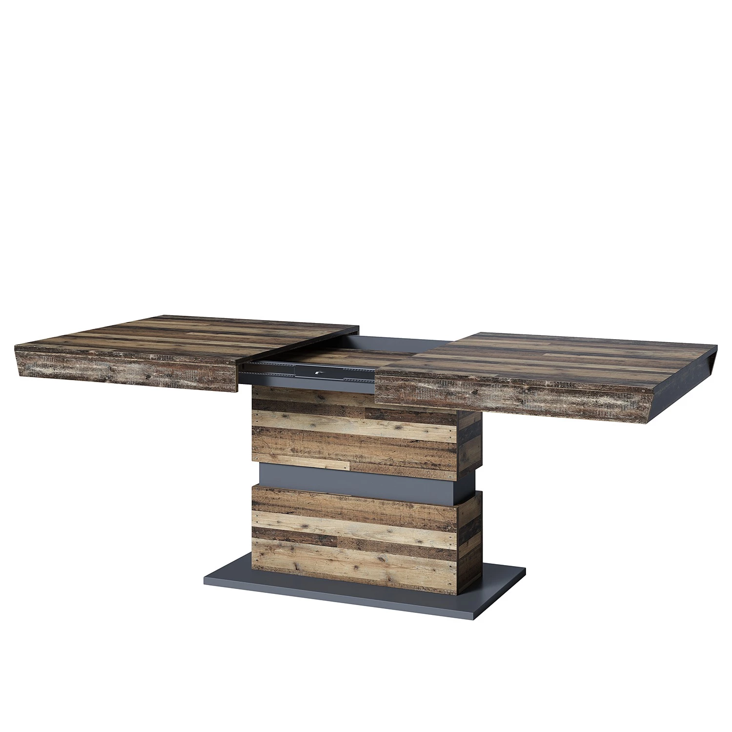 Loftscape Table Marlton - (extensible) - Imitation bois ancien 4 Loftscape Table Marlton - (extensible) - Imitation bois ancien – Image 4