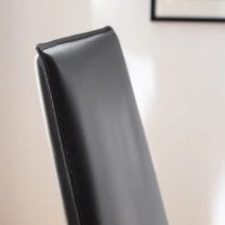 Fredriks Chaises Portola (lot de 2) - Cuir recyclé / Fer - Noir -Meubles de salle à manger Soldes Magasin 1000216618 210217 17120700006 DETAILS P000000001000216618