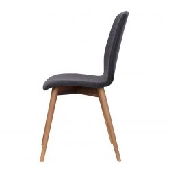 Studio Copenhagen Chaises capitonnées Helvig (lot de 2) - Tissu composite Vedi: Anthracite - Noyer -Meubles de salle à manger Soldes Magasin 1000216626 200820 06152200013 DETAILS P000000001000216626