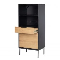 Studio Copenhagen Étagère Xavi - Placage en bois véritable / Métal - Chêne / Chêne noir -Meubles de salle à manger Soldes Magasin 1000218026 220107 12570000076 DETAILS P000000001000218026