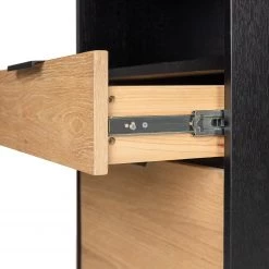 Studio Copenhagen Étagère Xavi - Placage en bois véritable / Métal - Chêne / Chêne noir -Meubles de salle à manger Soldes Magasin 1000218026 220107 12570000086 DETAILS P000000001000218026