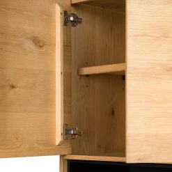 Studio Copenhagen Buffet haut Flox - Placage en bois véritable / Métal -Chêne / Noir -Meubles de salle à manger Soldes Magasin 1000218128 210901 08134700016 DETAILS P000000001000218128