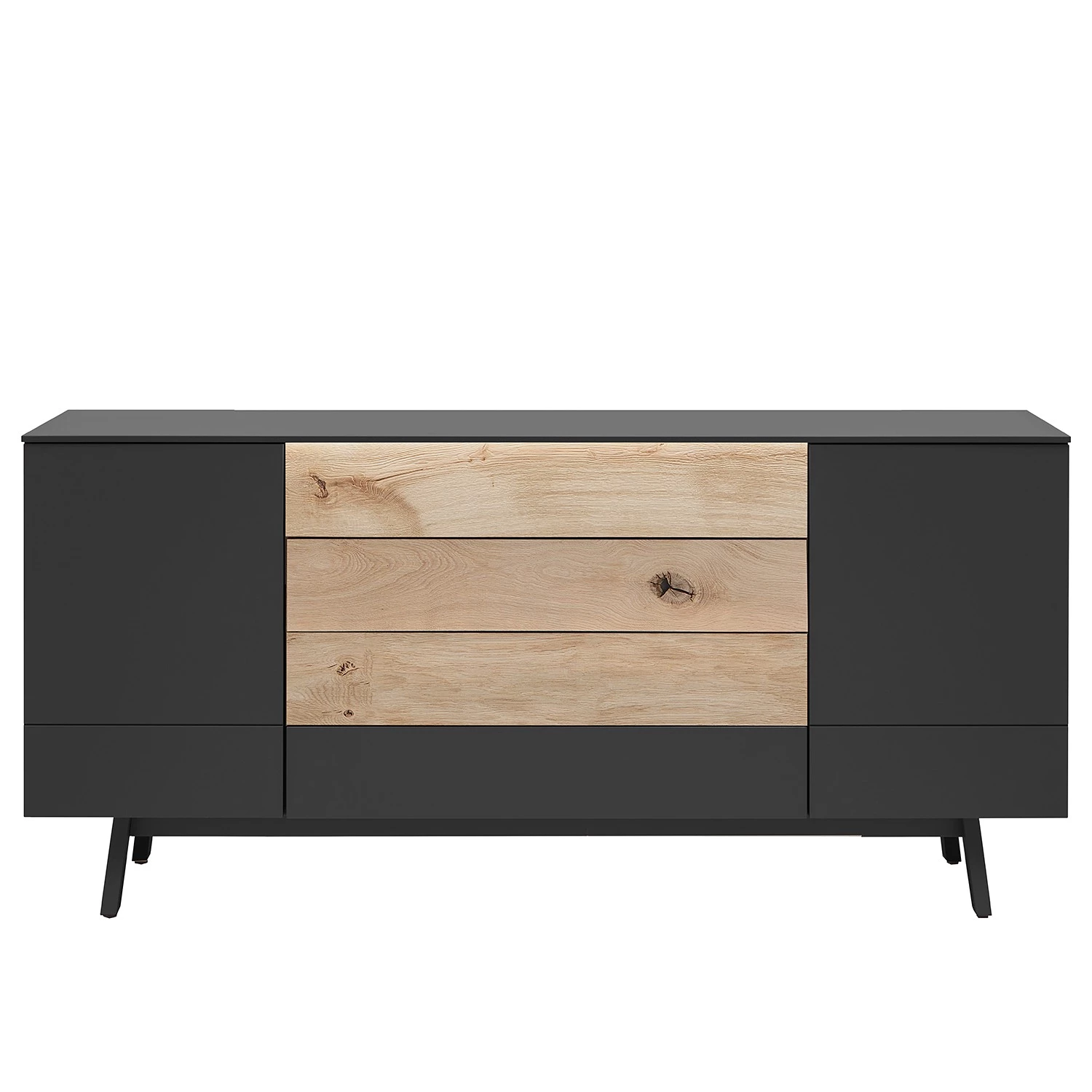 GWINNER Buffet Misano - Anthracite / Chêne sauvage - Sans éclairage 1 GWINNER Buffet Misano - Anthracite / Chêne sauvage - Sans éclairage