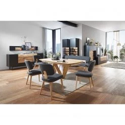 GWINNER Vitrine Misano - Placage en bois véritable - Gris Sahara / Planches de chêne - Anthracite / Chêne sauvage - Butoir à gauche - Avec éclairage 8 GWINNER Vitrine Misano - Placage en bois véritable - Gris Sahara / Planches de chêne - Anthracite / Chêne sauvage - Butoir à gauche - Avec éclairage -Meubles de salle à manger Soldes Magasin 1000218344 200828 11293900222 MOOD DETAILS P000000001000218344 mood