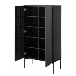 Studio Copenhagen Buffet haut Dowland - Placage en bois véritable - Chêne / Noir -Meubles de salle à manger Soldes Magasin 1000218356 210303 06475100002 DETAILS P000000001000218356