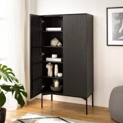 Studio Copenhagen Buffet haut Dowland - Placage en bois véritable - Chêne / Noir -Meubles de salle à manger Soldes Magasin 1000218356 210311 08052500013 MOOD DETAILS P000000001000218356 mood