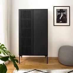 Studio Copenhagen Buffet haut Dowland - Placage en bois véritable - Chêne / Noir -Meubles de salle à manger Soldes Magasin 1000218356 210311 08052600014 MOOD DETAILS P000000001000218356 mood