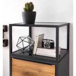 Red Living Armoire Barview II - Placage en chêne - Chêne / Anthracite -Meubles de salle à manger Soldes Magasin 1000218359 210413 12575100003 DETAILS P000000001000218359