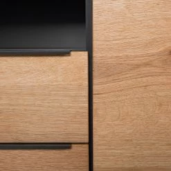 Red Living Buffet Barview II - Placage en chêne - Chêne / Anthracite -Meubles de salle à manger Soldes Magasin 1000218373 210303 09075500007 DETAILS P000000001000218373