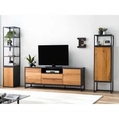 Red Living Buffet Barview II - Placage en chêne - Chêne / Anthracite -Meubles de salle à manger Soldes Magasin 1000218373 210413 12582300028 MOOD DETAILS P000000001000218373 mood