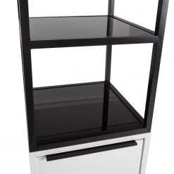 Fredriks Étagère White Hall - Blanc mat / Noir -Meubles de salle à manger Soldes Magasin 1000218374 210121 14233500005 DETAILS P000000001000218374