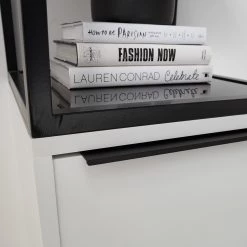 Fredriks Étagère White Hall - Blanc mat / Noir -Meubles de salle à manger Soldes Magasin 1000218374 210316 08014900004 DETAILS P000000001000218374