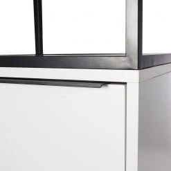 Fredriks Armoire White Hall II - Blanc mat / Noir -Meubles de salle à manger Soldes Magasin 1000218376 210303 09052400006 DETAILS P000000001000218376