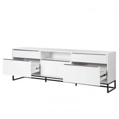 Fredriks Meuble TV White Hall III - Blanc mat / Noir -Meubles de salle à manger Soldes Magasin 1000218377 210311 10581300018 DETAILS P000000001000218377