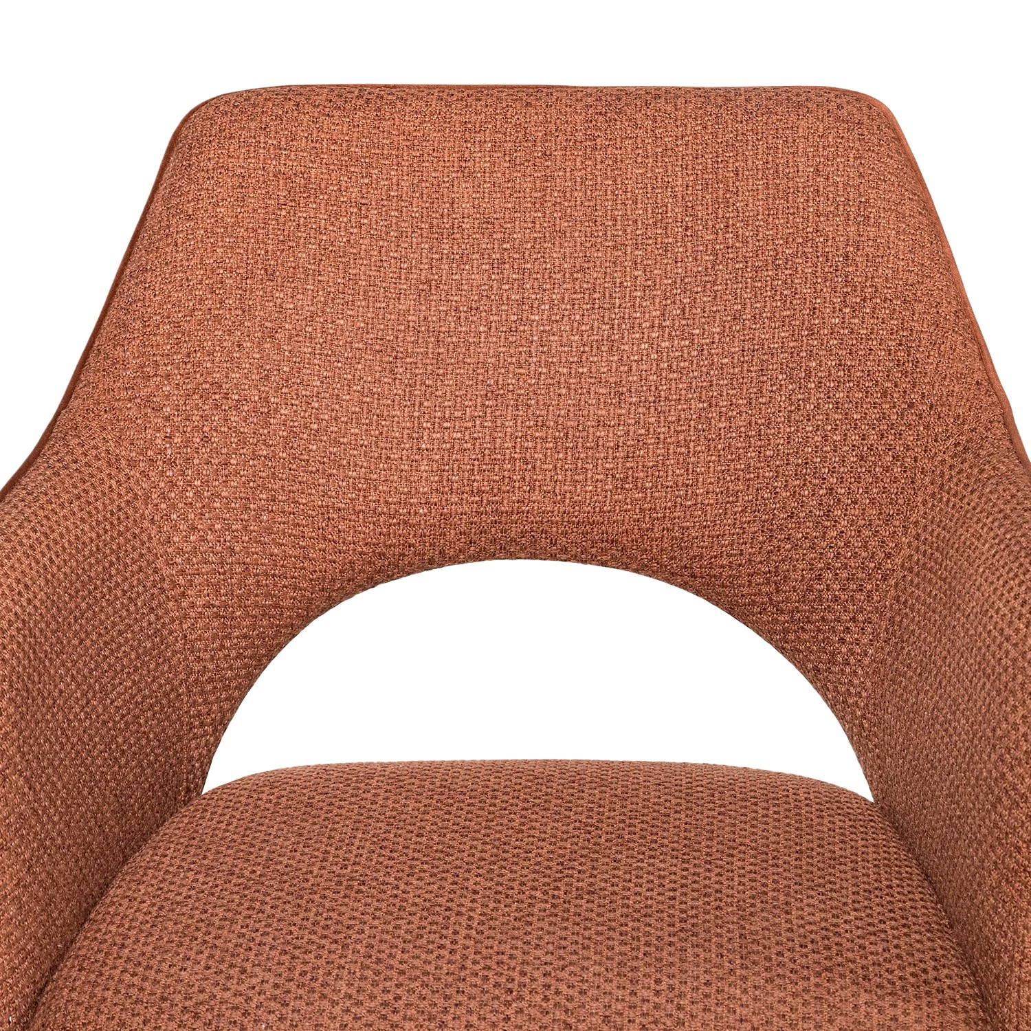 Fredriks Chaise à accoudoirs Tustin - Tissu / Métal - Marron rouille / Noir mat 22 Fredriks Chaise à accoudoirs Tustin - Tissu / Métal - Marron rouille / Noir mat – Image 22