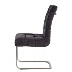 Ars manufacti Chaises cantilever Stawley I (lot de 2) - Tissage à plat / Acier inoxydable - Gris foncé / Acier inoxydable -Meubles de salle à manger Soldes Magasin 1000218417 210208 08474300024 DETAILS P000000001000218417