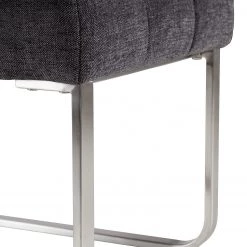 Ars manufacti Chaises cantilever Stawley I (lot de 2) - Tissage à plat / Acier inoxydable - Gris foncé / Acier inoxydable -Meubles de salle à manger Soldes Magasin 1000218417 210208 08474300028 DETAILS P000000001000218417