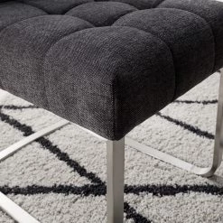 Ars manufacti Chaises cantilever Stawley I (lot de 2) - Tissage à plat / Acier inoxydable - Gris foncé / Acier inoxydable -Meubles de salle à manger Soldes Magasin 1000218417 210224 13104100006 DETAILS P000000001000218417